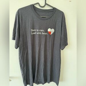 Dare to care. Lead with heart.  cotton shirt